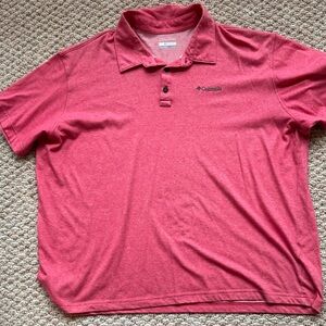 Columbia Men's 2 XL Polo Shirt in Vibrant Red